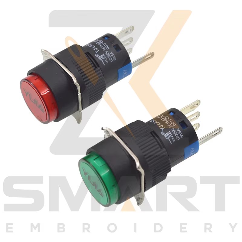 Прекидач дугмета са лампом за самоповратак кинеских делова машине за укрштање ЕДХ06-ИЈ-ЛА16Г ЕДХ06-ИЈ-ЛА16Р